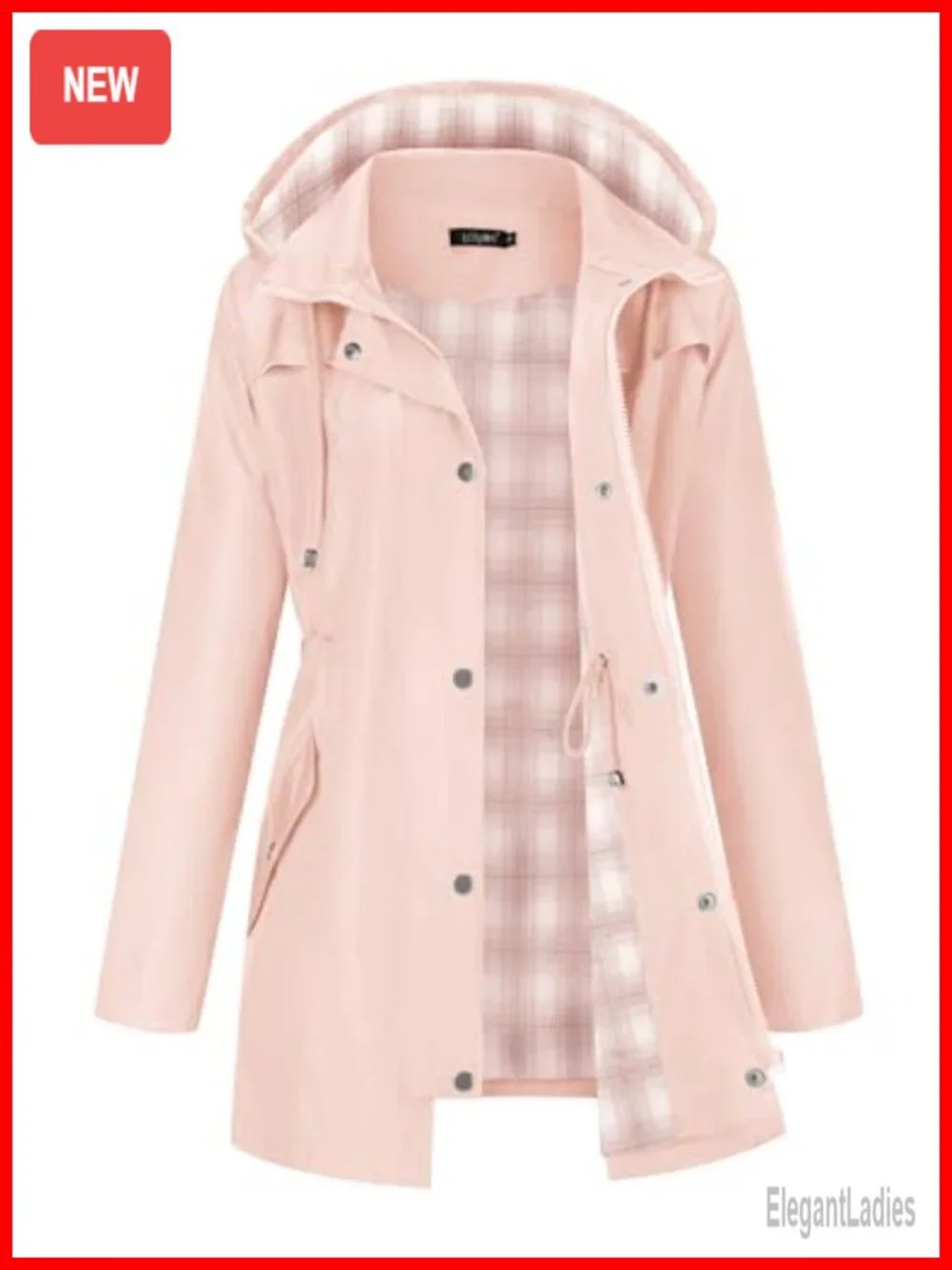 Women's Waterproof Raincoat Hooded Lightweight Jacket